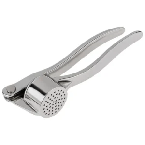 Espremedor e Amassador de Alho Profissional em Aço Inoxidável Ergonômico Prata