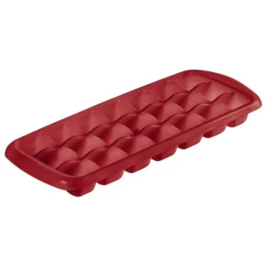 Forma de Gelo Plástica Linha Casar para Cubos Redondos Vermelha